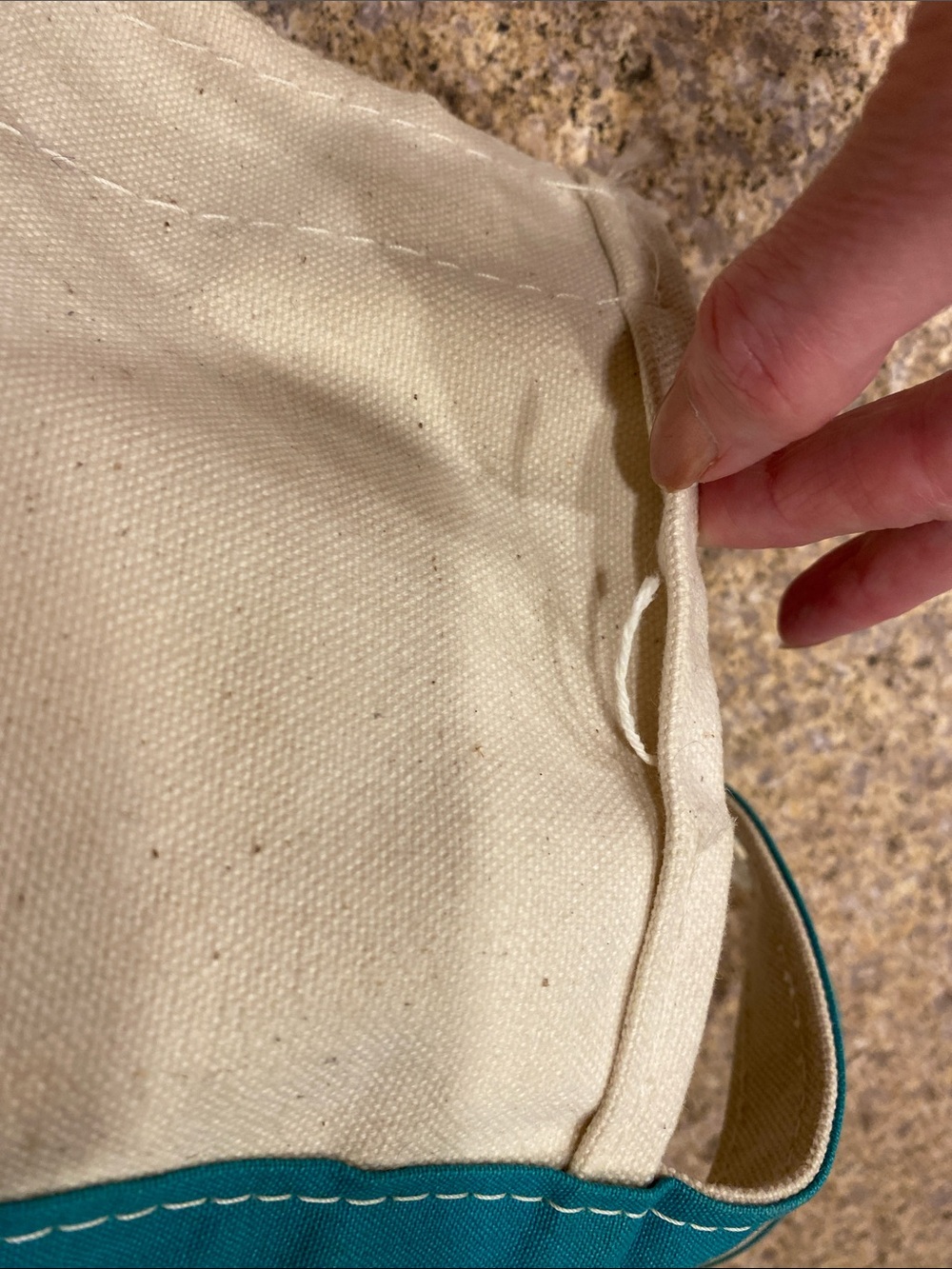 Vintage L.L.Bean BOAT AND TOTE Canvas Medium Freeport Maine FLAWS No Monogram - Picture 11 of 17